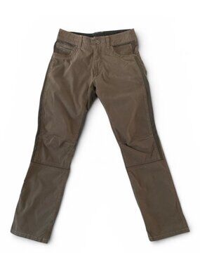 Hue Men’s Radikyl Utility Hiking Pants 30 x 32 (Actual 30 x 31.5) Brown Lightwt